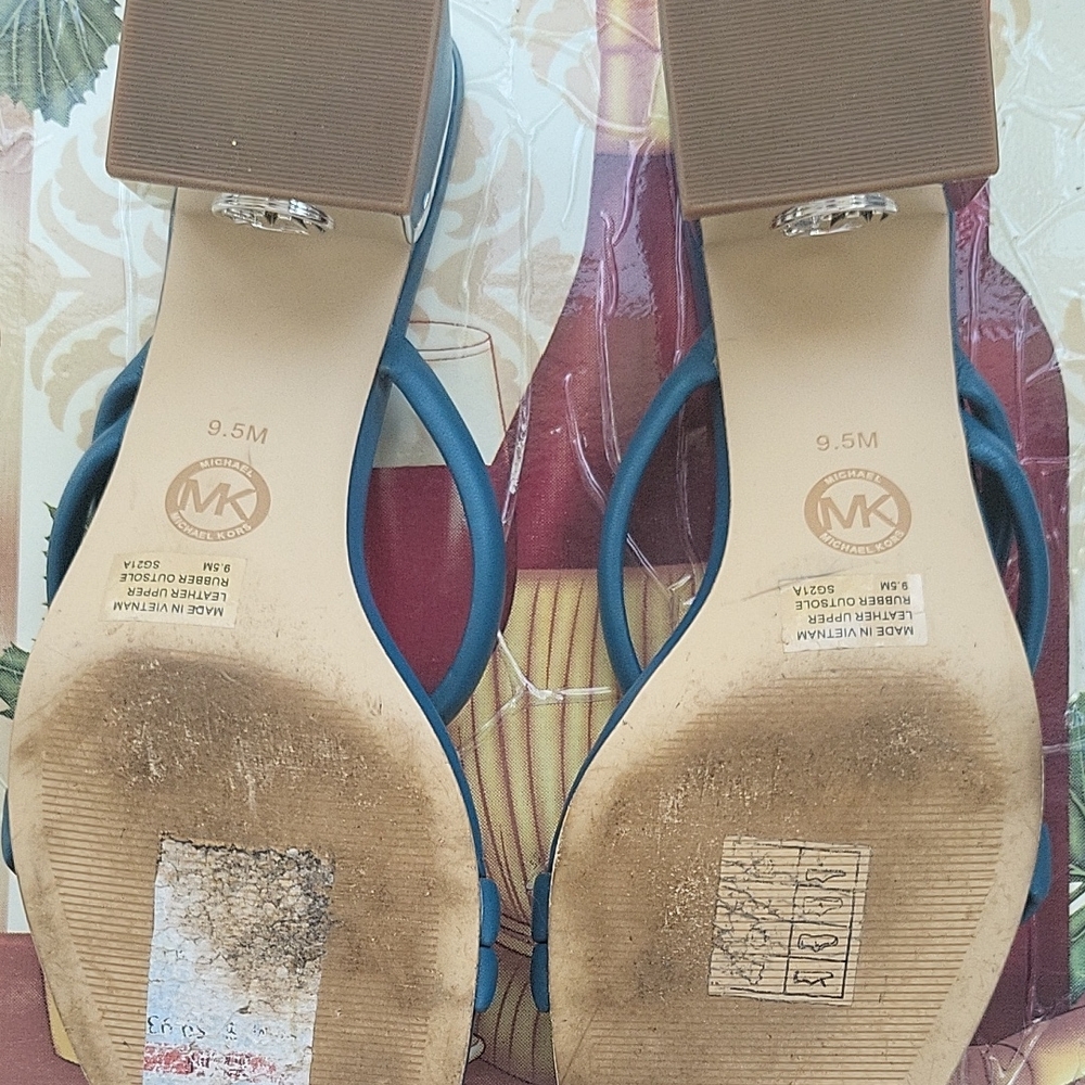 Michael Kors Strappy Teal Sandals - Picture 6 of 6